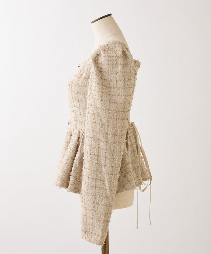 ナイスクラップ NICE CLAUP 【 one after another 】バッグレースペプラムトップス （IVY） IVY