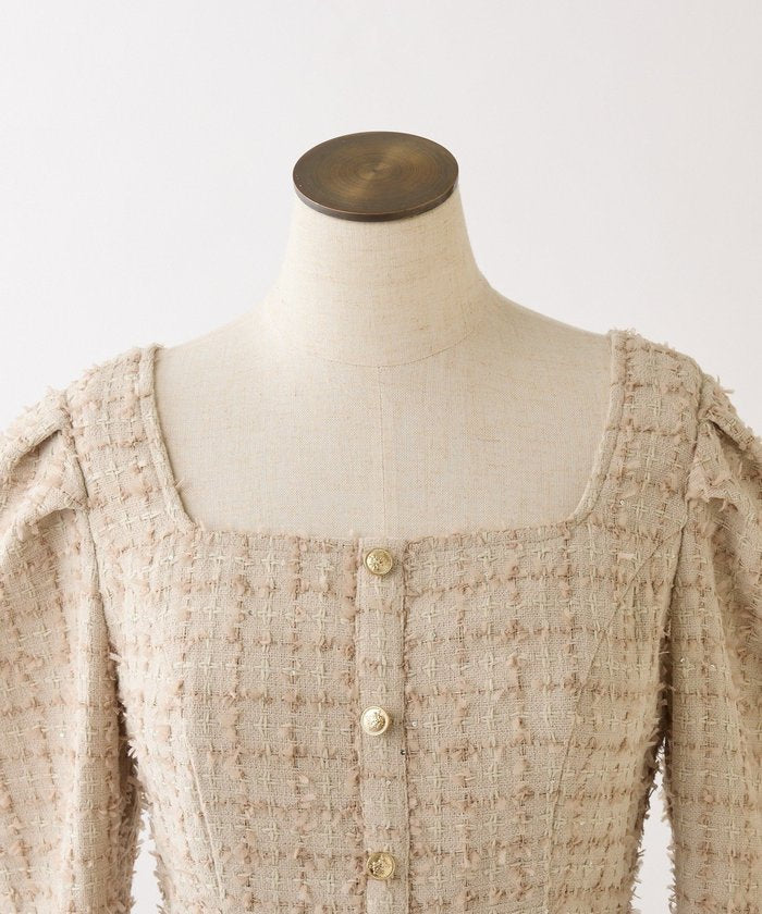 ナイスクラップ NICE CLAUP 【 one after another 】バッグレースペプラムトップス （IVY） IVY