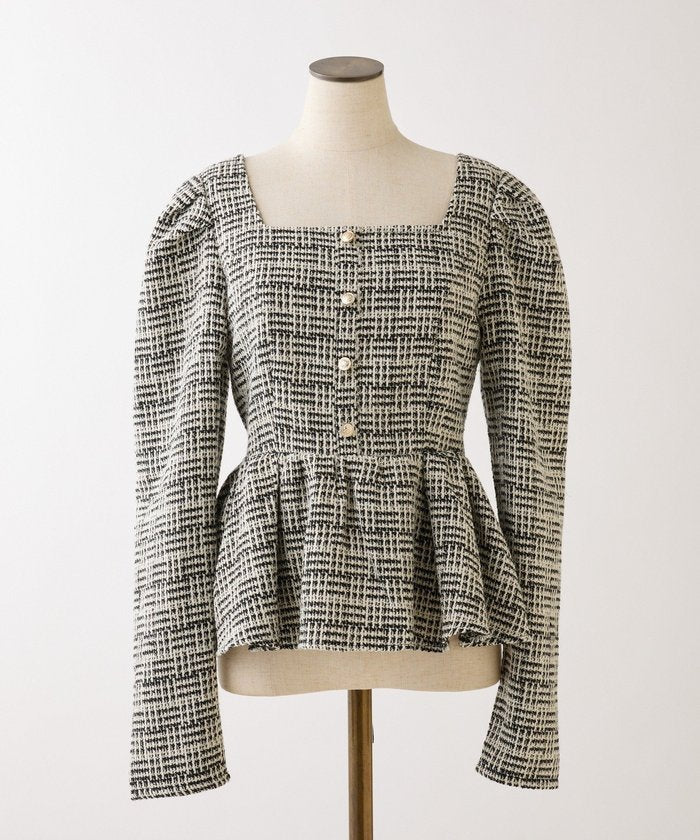 ナイスクラップ NICE CLAUP 【 one after another 】バッグレースペプラムトップス （IVY） IVY