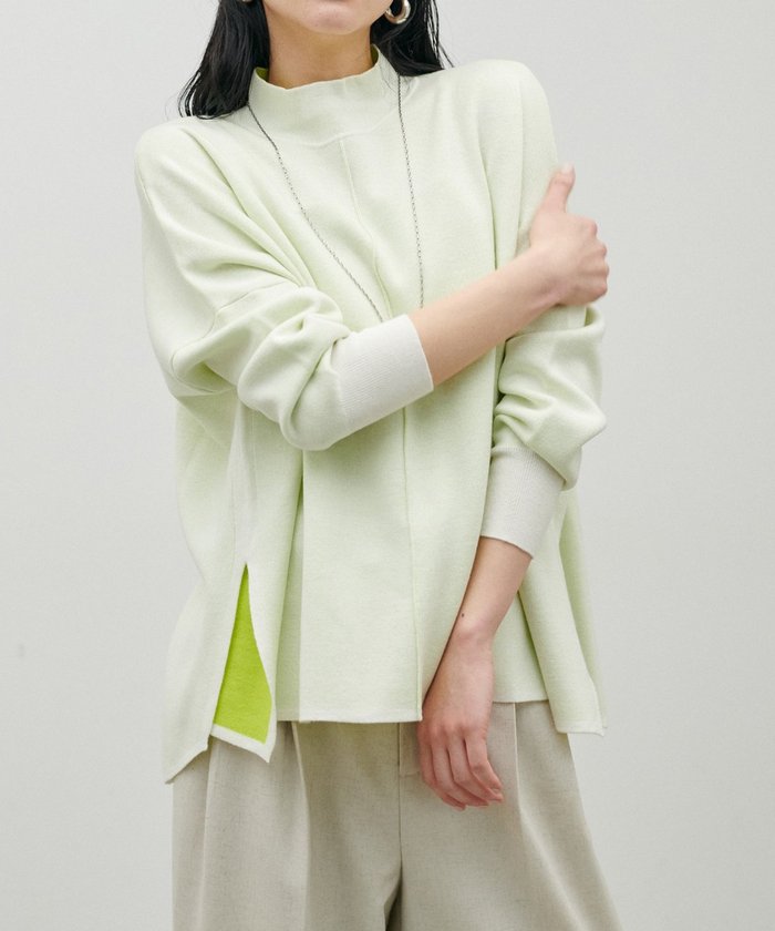 ナイスクラップ NICE CLAUP 【LARUTA】Wフェイス接結リバーシブルニットプルオーバー （IVY） IVY