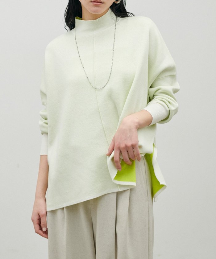 ナイスクラップ NICE CLAUP 【LARUTA】Wフェイス接結リバーシブルニットプルオーバー （IVY） IVY