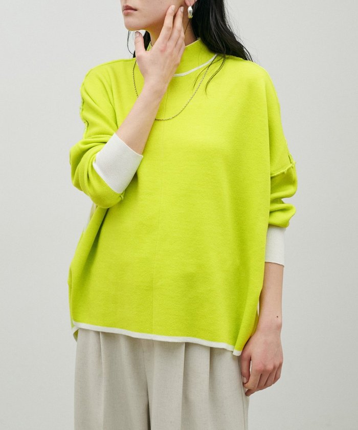 ナイスクラップ NICE CLAUP 【LARUTA】Wフェイス接結リバーシブルニットプルオーバー （IVY） IVY