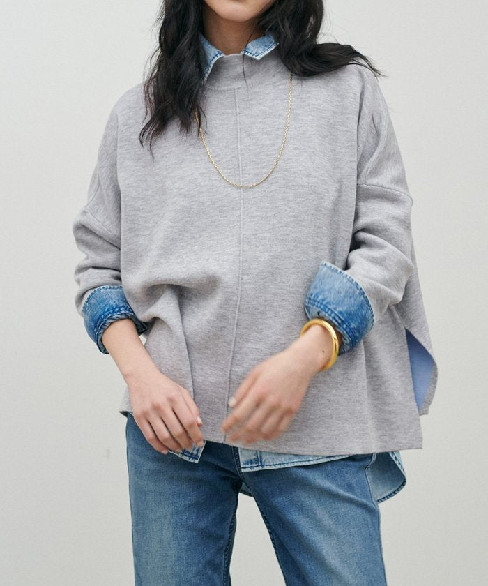 ナイスクラップ NICE CLAUP 【LARUTA】Wフェイス接結リバーシブルニットプルオーバー （IVY） IVY