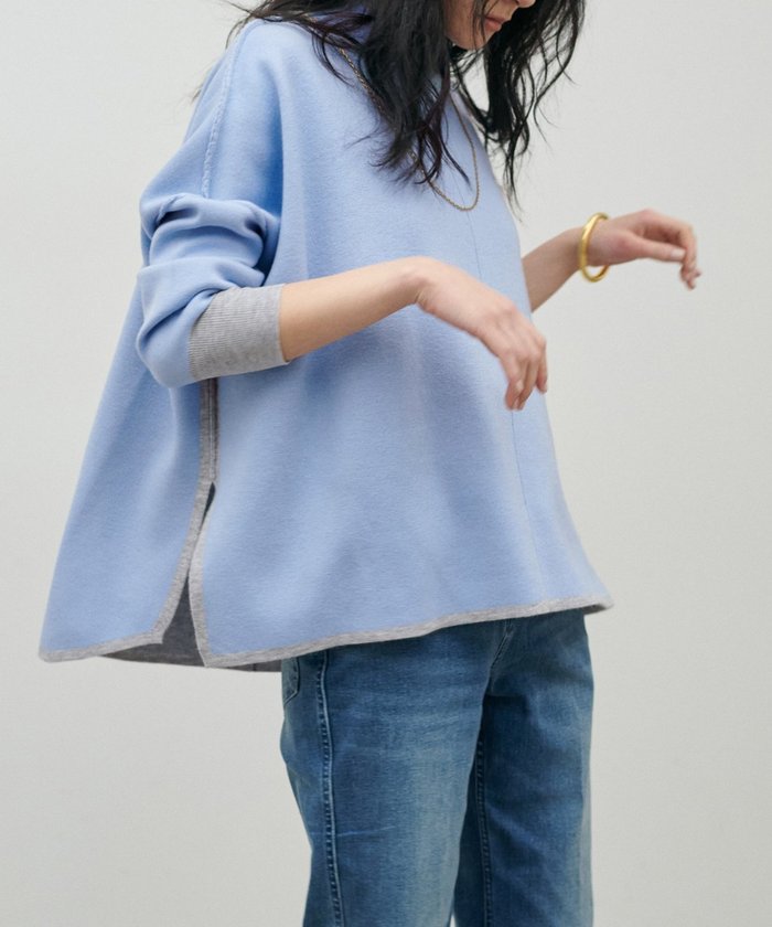 ナイスクラップ NICE CLAUP 【LARUTA】Wフェイス接結リバーシブルニットプルオーバー （IVY） IVY