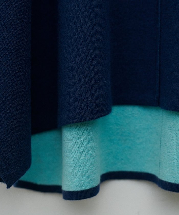 ナイスクラップ NICE CLAUP 【LARUTA】Wフェイス接結リバーシブルニットプルオーバー （IVY） IVY