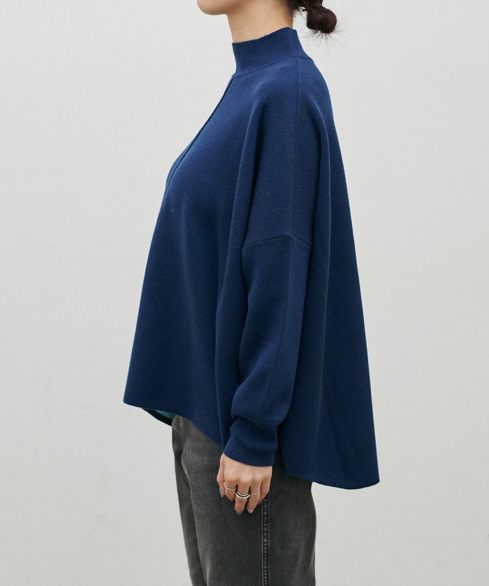 ナイスクラップ NICE CLAUP 【LARUTA】Wフェイス接結リバーシブルニットプルオーバー （IVY） IVY