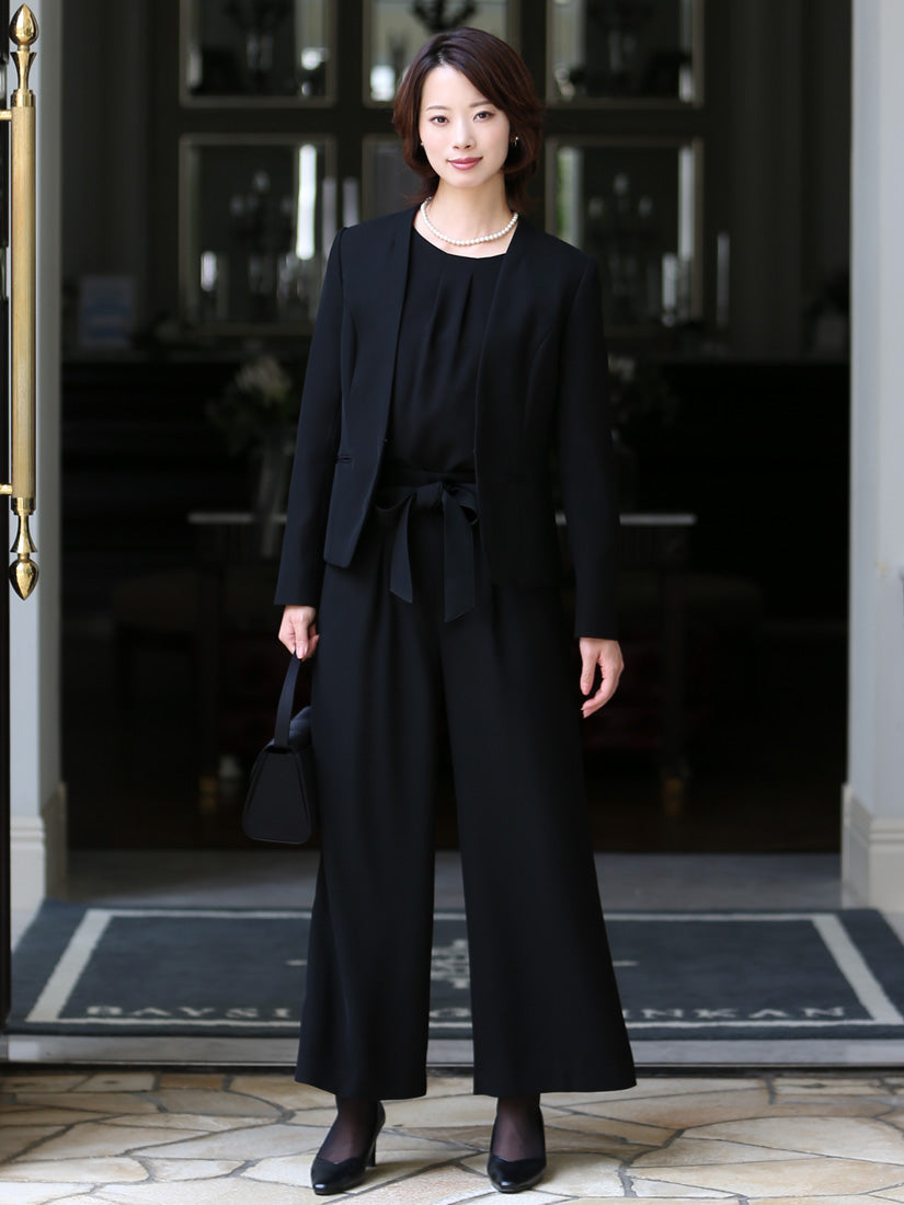 ニナ グレース NINA GRACE 【TVドラマ「100万回言えばよかった」主演女優着用】ブラックフォーマル・喪服/パンツスーツ,ブラック
