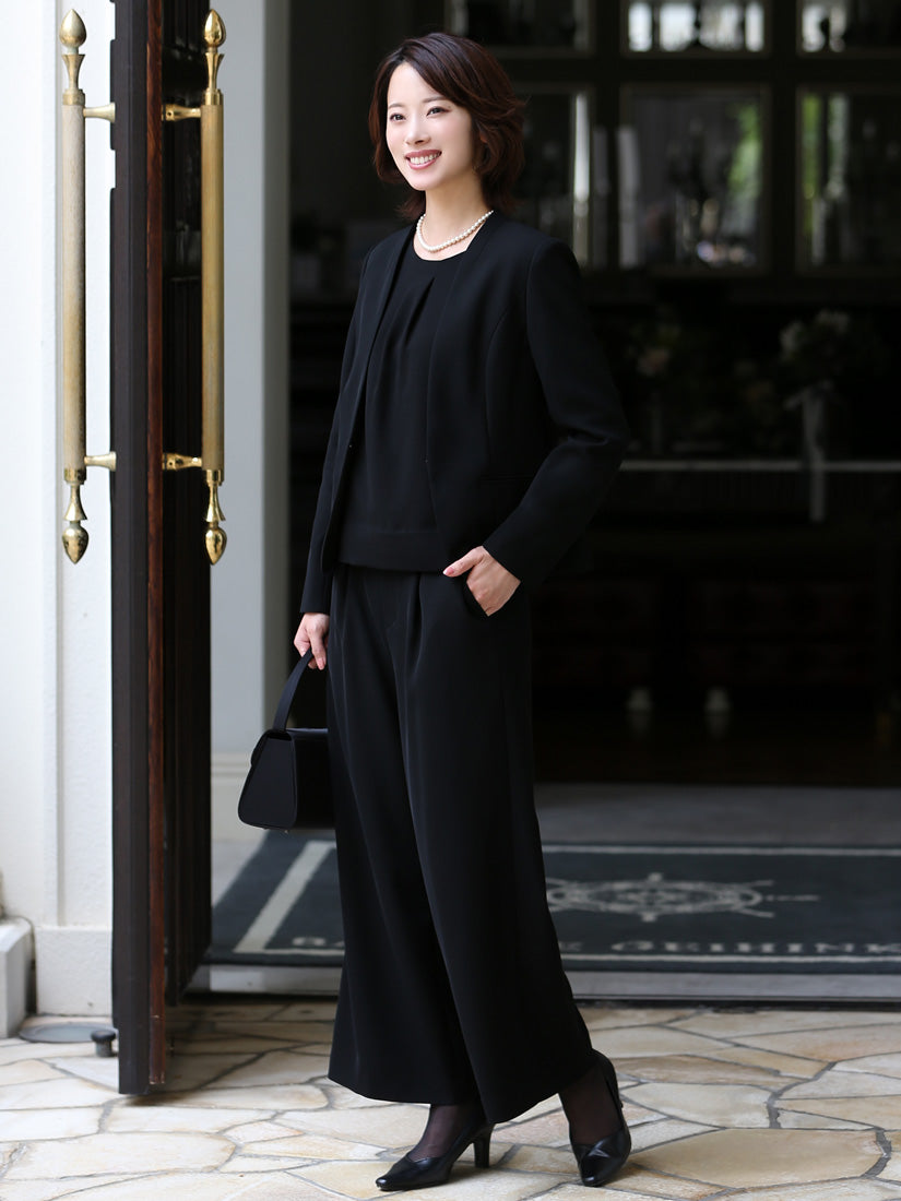 ニナ グレース NINA GRACE 【TVドラマ「100万回言えばよかった」主演女優着用】ブラックフォーマル・喪服/パンツスーツ