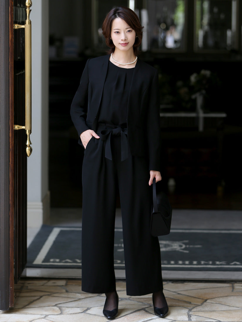 ニナ グレース NINA GRACE 【TVドラマ「100万回言えばよかった」主演女優着用】ブラックフォーマル・喪服/パンツスーツ