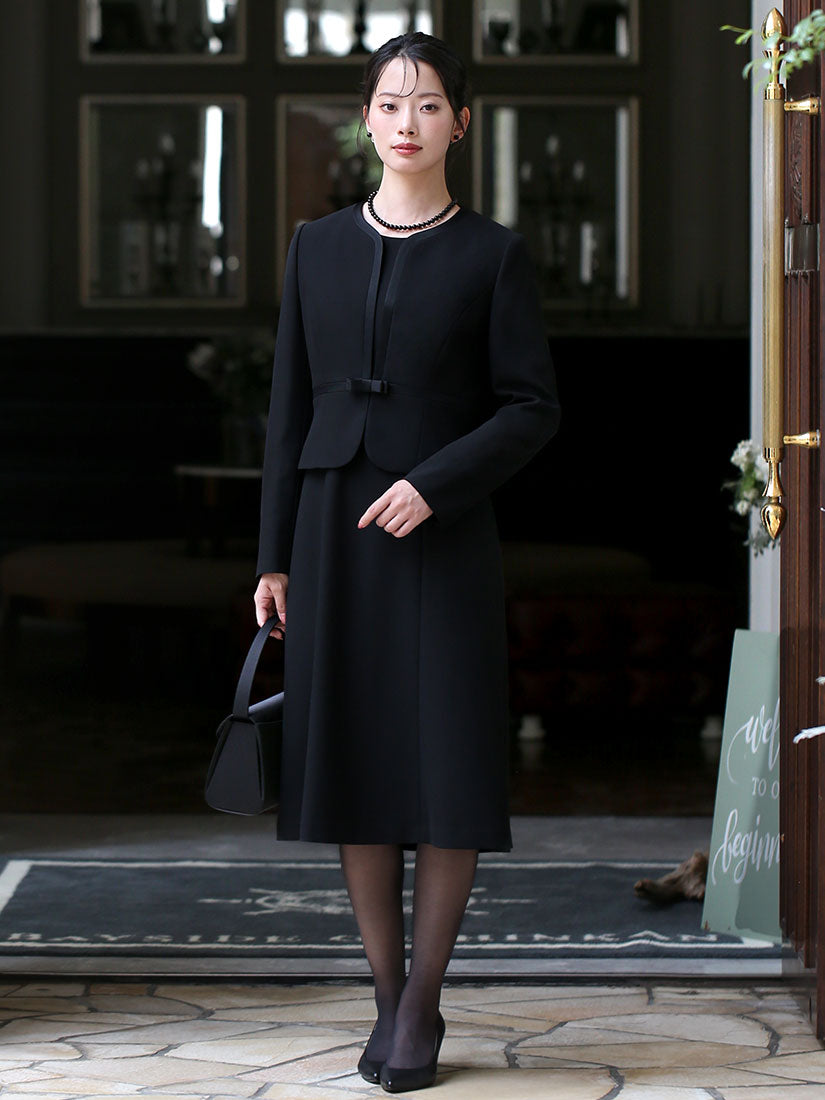 ニナ グレース NINA GRACE 【TVドラマ「Destiny」石原さとみさん着用】ブラックフォーマル・喪服・礼服/大きいサイズ/ワンピース/スーツ,ブラック（BK）