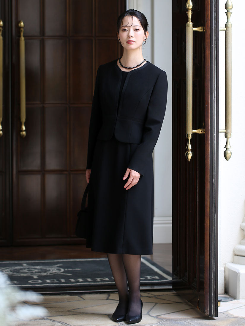 ニナ グレース NINA GRACE 【TVドラマ「Destiny」石原さとみさん着用】ブラックフォーマル・喪服・礼服/大きいサイズ/ワンピース/スーツ