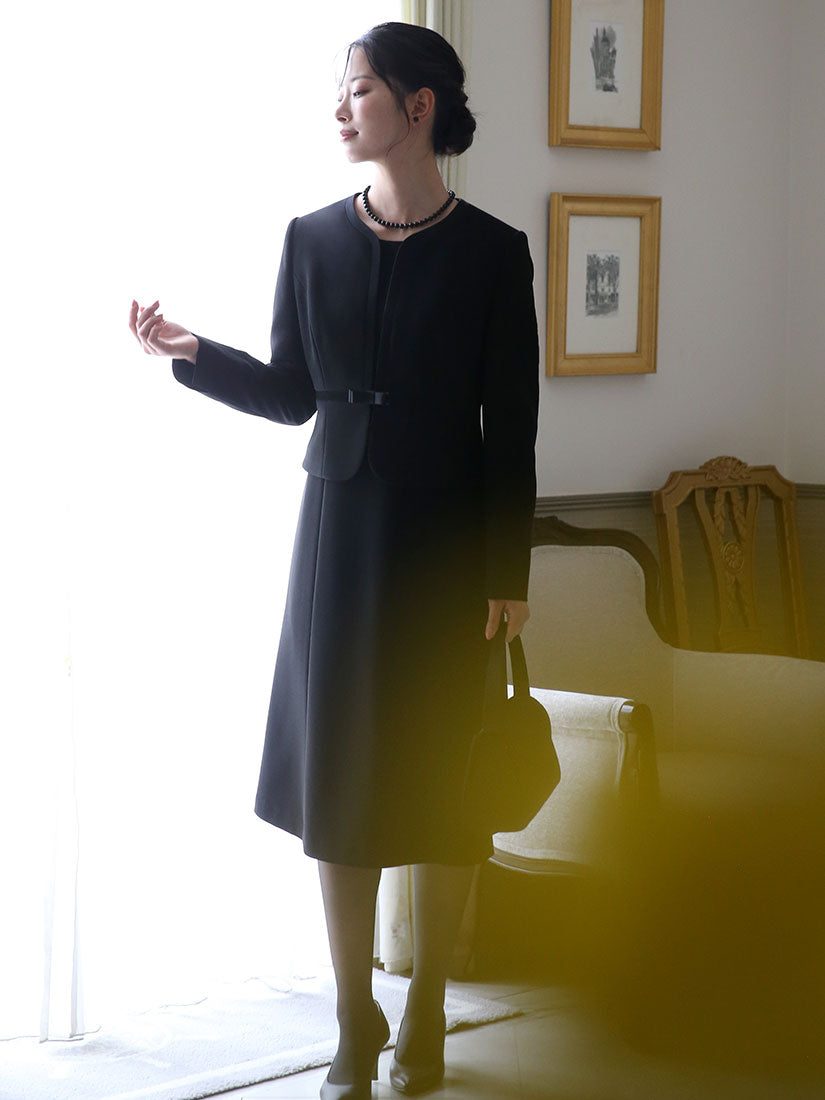 ニナ グレース NINA GRACE 【TVドラマ「Destiny」石原さとみさん着用】ブラックフォーマル・喪服・礼服/大きいサイズ/ワンピース/スーツ