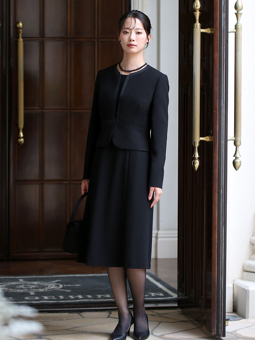 ニナ グレース NINA GRACE 【TVドラマ「Destiny」石原さとみさん着用】ブラックフォーマル・喪服・礼服/大きいサイズ/ワンピース/スーツ