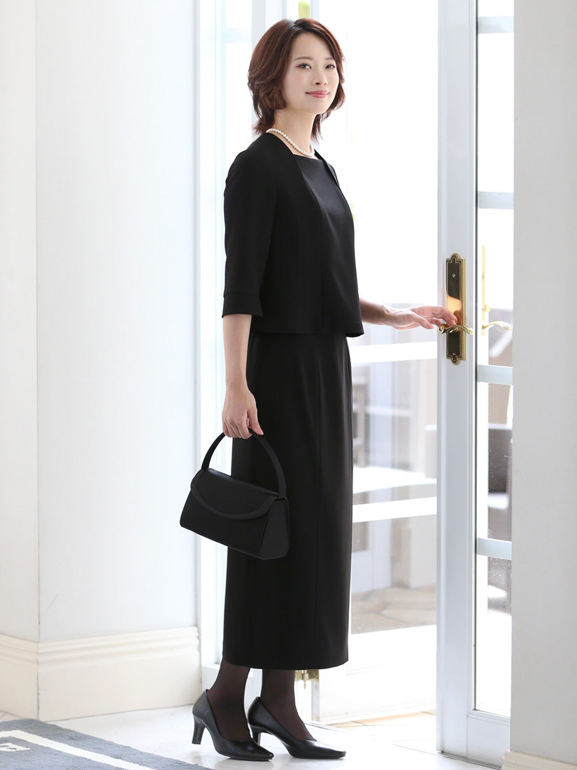 ニナ グレース NINA GRACE 【TVドラマ「スカイキャッスル」松下奈緒さん着用】ブラックフォーマル・喪服/正喪服スーツ （BLACK） ブラック
