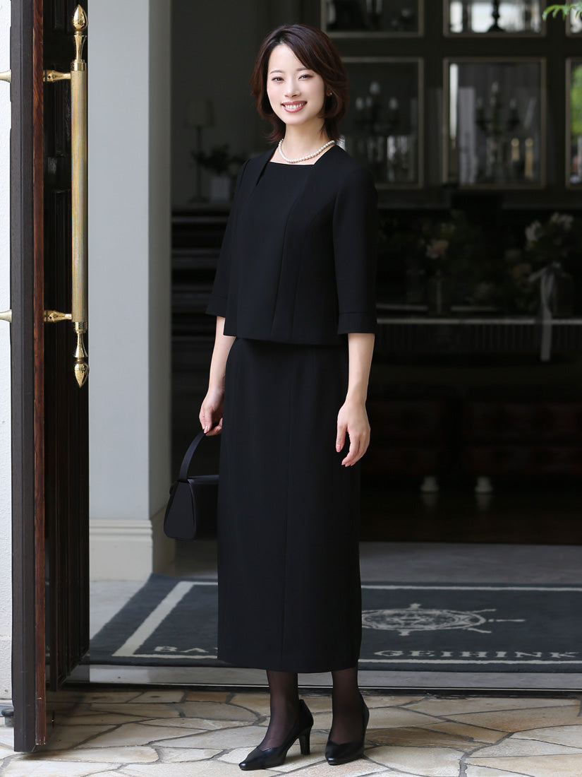 ニナ グレース NINA GRACE 【TVドラマ「スカイキャッスル」松下奈緒さん着用】ブラックフォーマル・喪服/正喪服スーツ （BLACK） ブラック