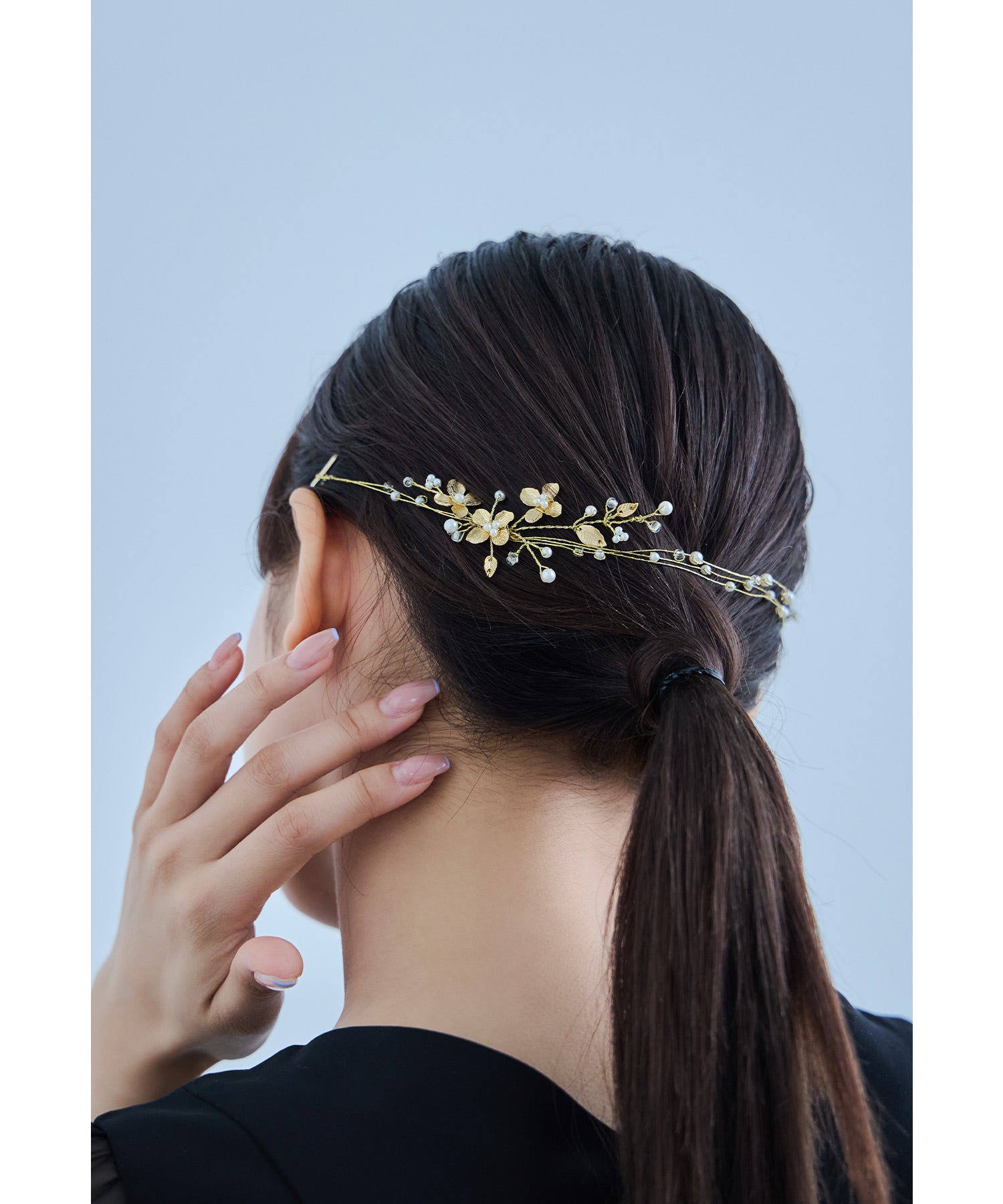 ニアナ niana メタルフラワーパールヘッドドレス ヘアアクセサリー ヘアピン 結婚式 二次会 成人式 同窓会 お呼ばれ オケージョン ウェディング （ゴールド） ゴールド