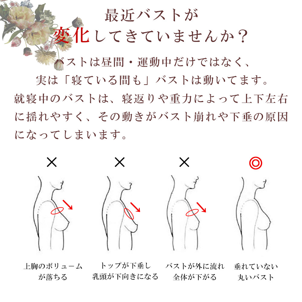 ニジブラ nijibra 脇肉サポート ブラショーツセット 24H美胸サポート ナイトブラ ナイトブラショーツセット 補正インナー 補正下着 ブラ＆ショーツセット バストアップ 韓国ファッション レース【返品不可商品】