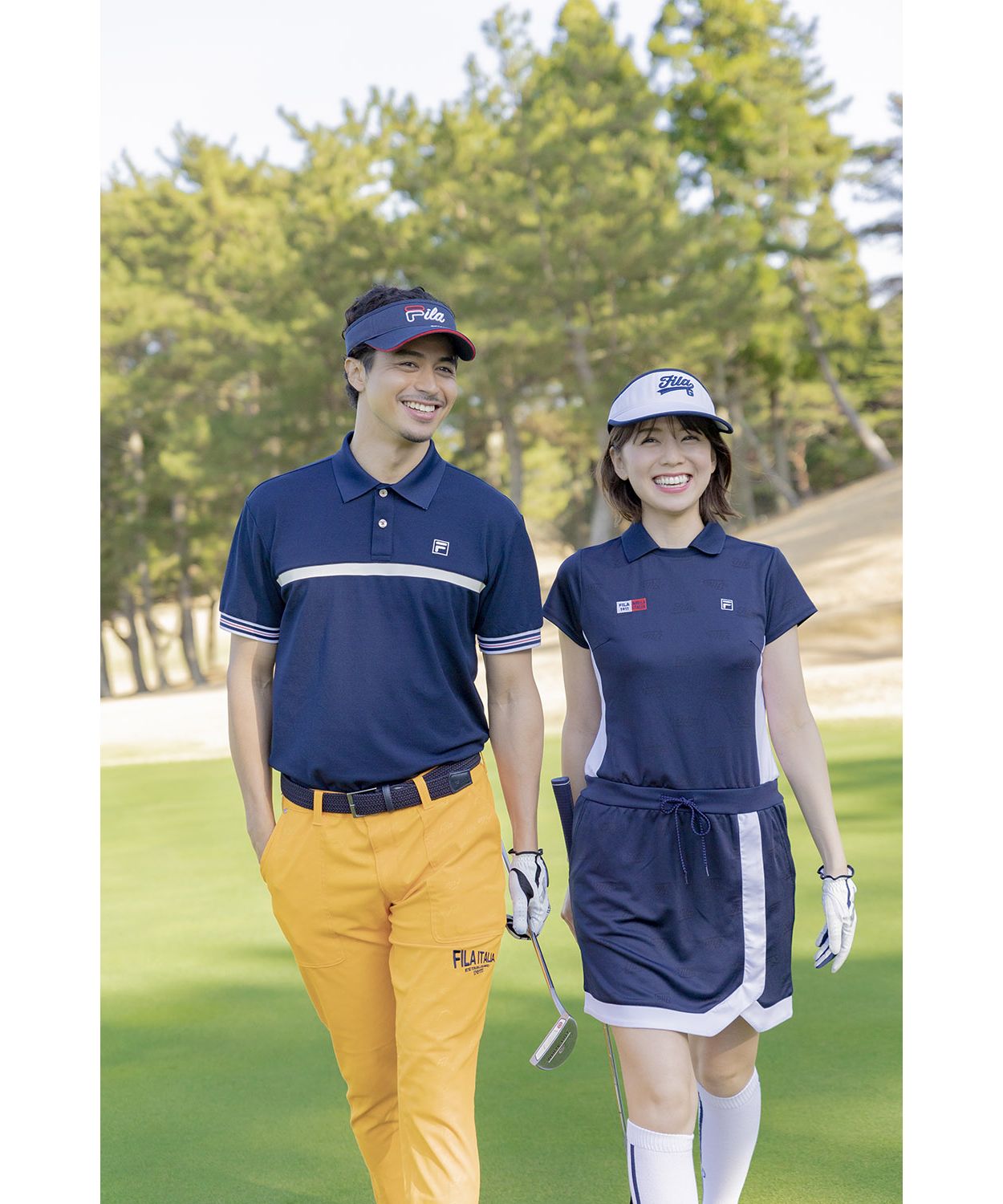 FILA GOLF 【Golf】ECO Jacquard FILA Logo Skipper One-Piece