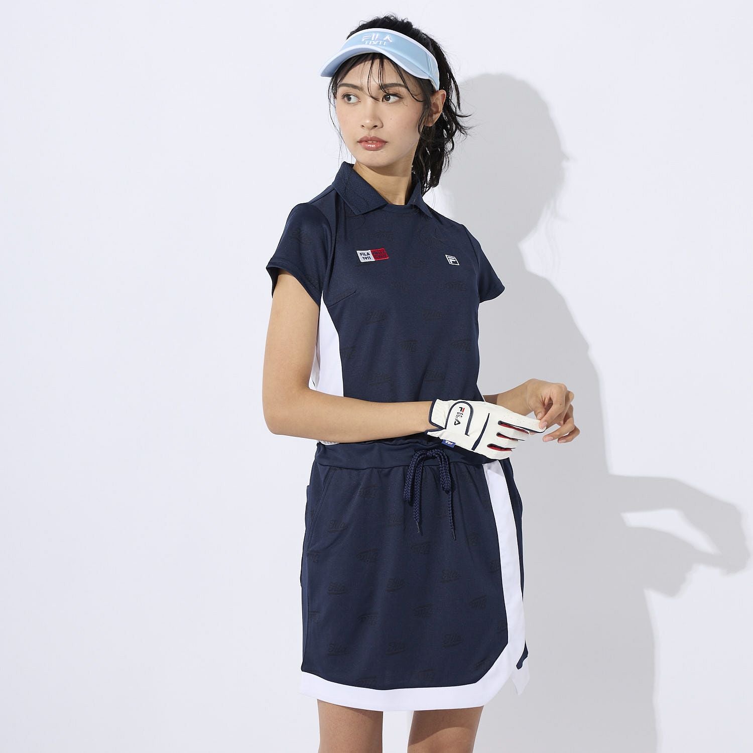 FILA GOLF 【Golf】ECO Jacquard FILA Logo Skipper One-Piece
