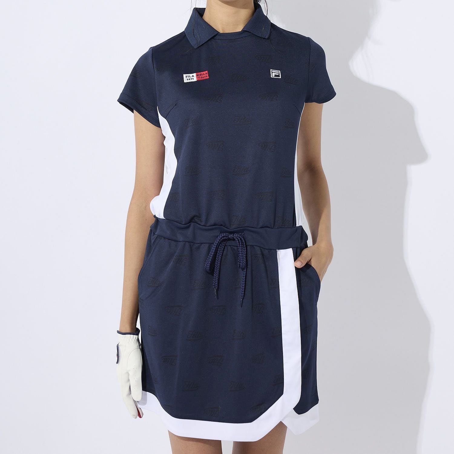 FILA GOLF 【Golf】ECO Jacquard FILA Logo Skipper One-Piece
