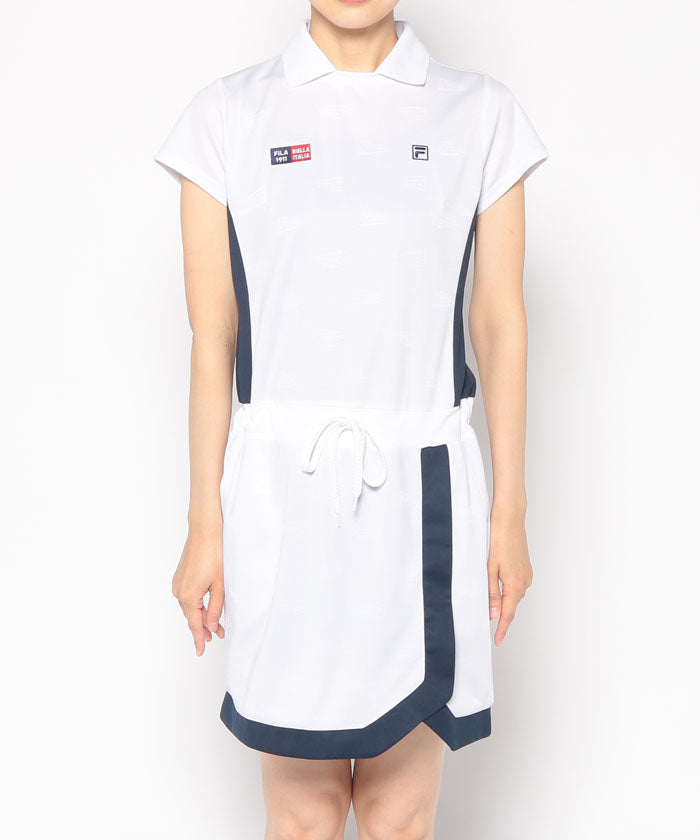 FILA GOLF 【Golf】ECO Jacquard FILA Logo Skipper One-Piece