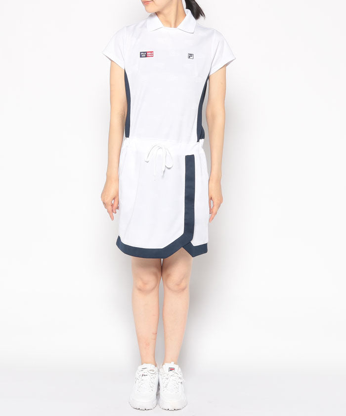 FILA GOLF 【Golf】ECO Jacquard FILA Logo Skipper One-Piece