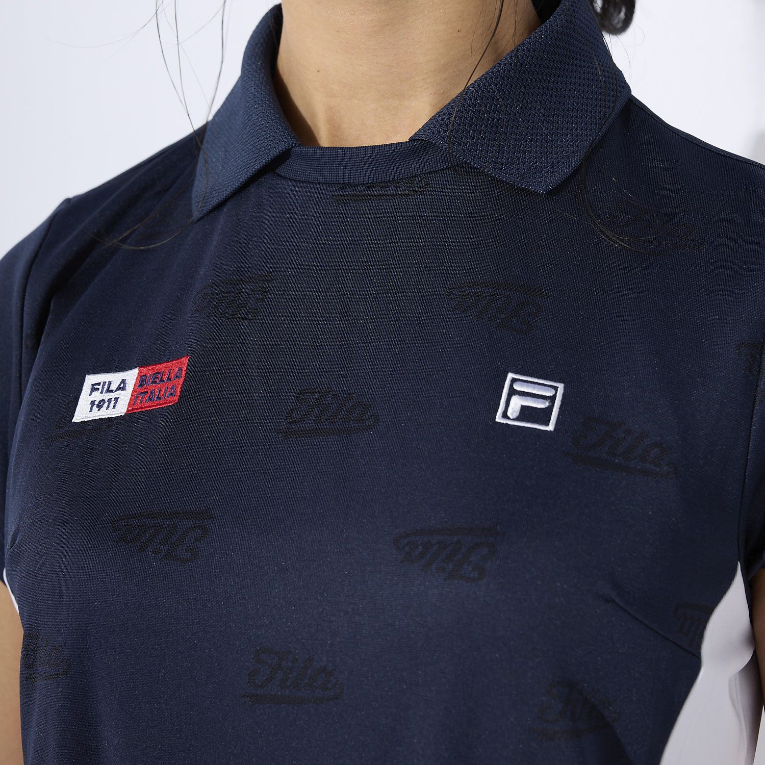 FILA GOLF 【Golf】ECO Jacquard FILA Logo Skipper One-Piece