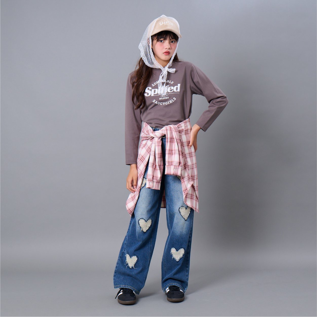 バイラビット by LOVEiT 長袖ロゴTシャツ （ブルー グレー） ブルー グレー