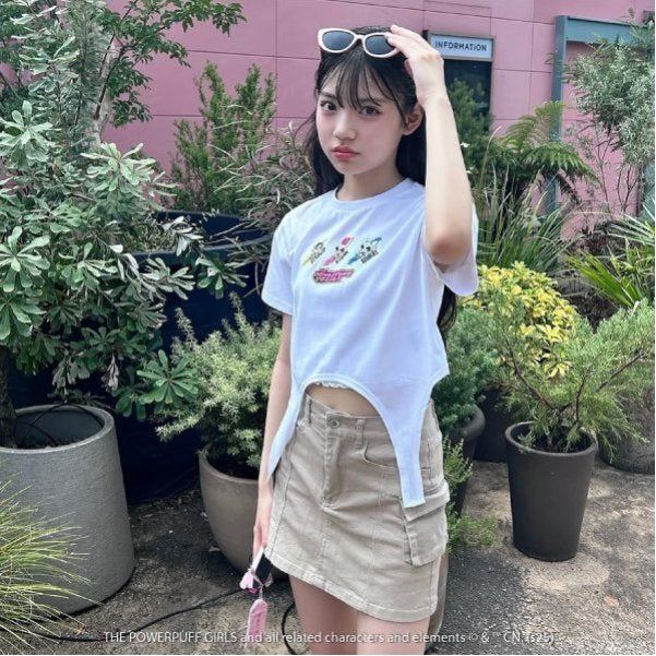 バイラビット by LOVEiT 【The Powerpuff Girls】ガーターTシャツ（接触冷感） （オフ ホワイト） オフ ホワイト