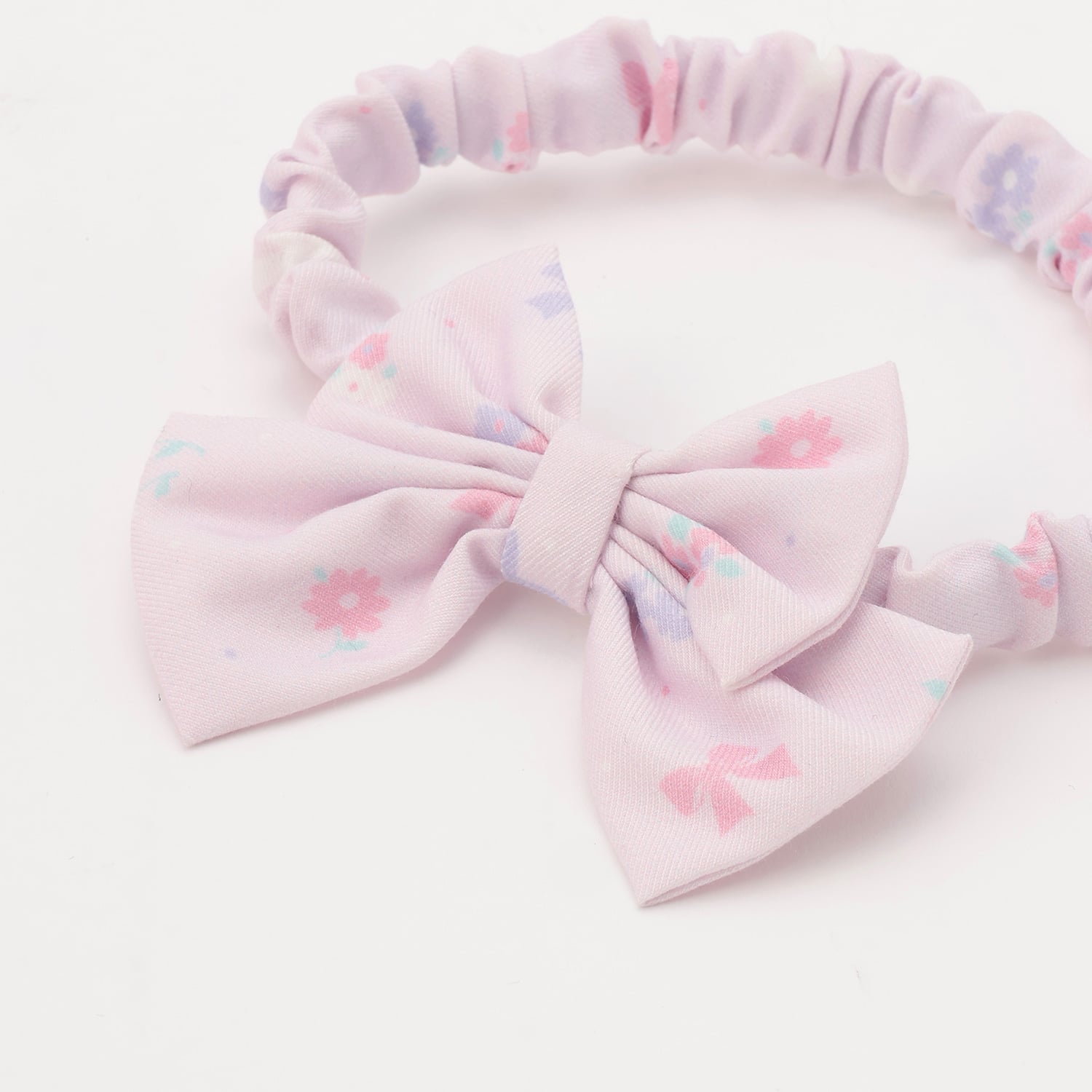 メゾピアノ mezzo piano 【BOX付】フラワーリボン柄エプロン＆ヘアバンドセット 【返品不可商品】 （ライト ピンク） ライト ピンク