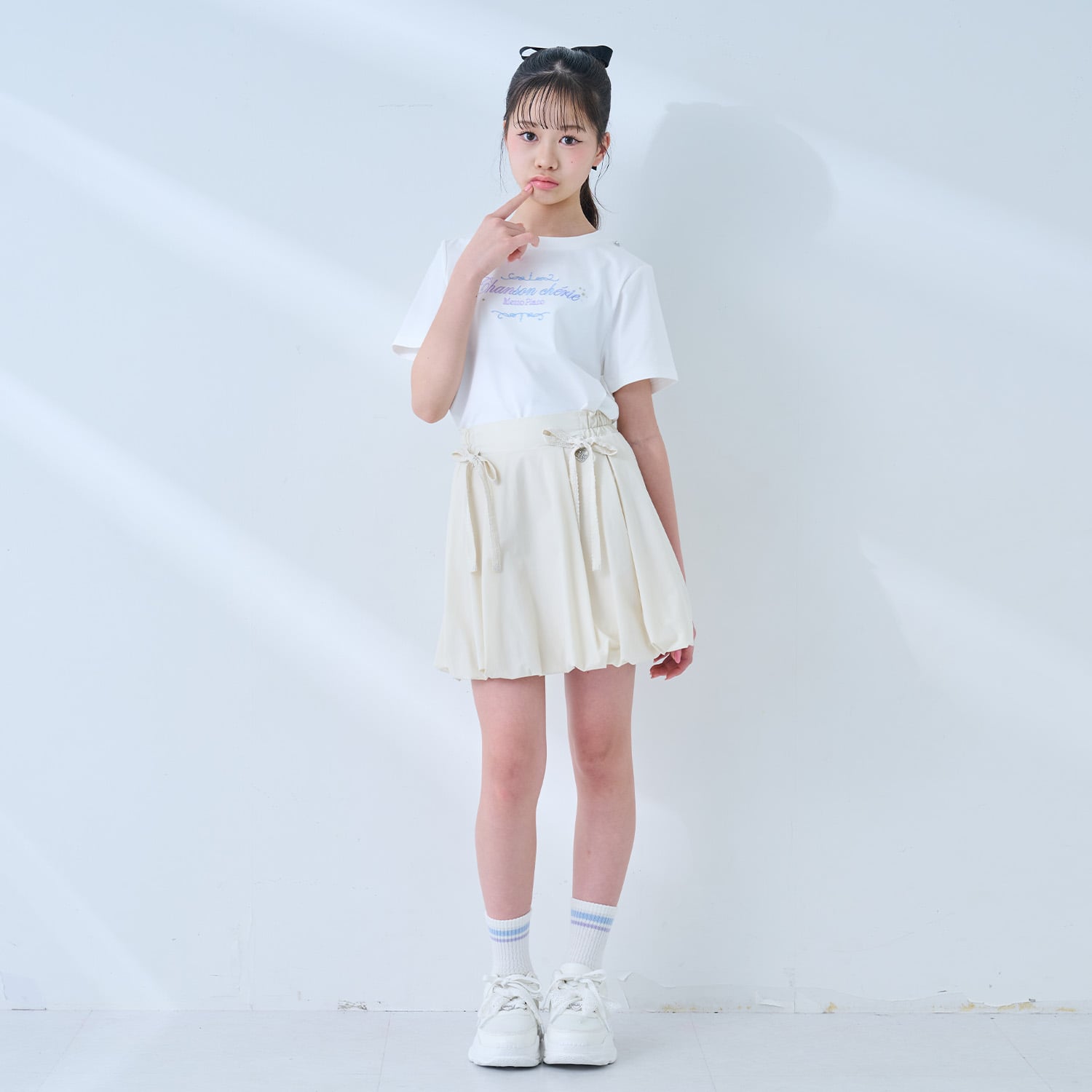 メゾピアノジュニア mezzo piano junior 【接触冷感】3WAYセーラーTシャツ （オフ ホワイト） オフ ホワイト