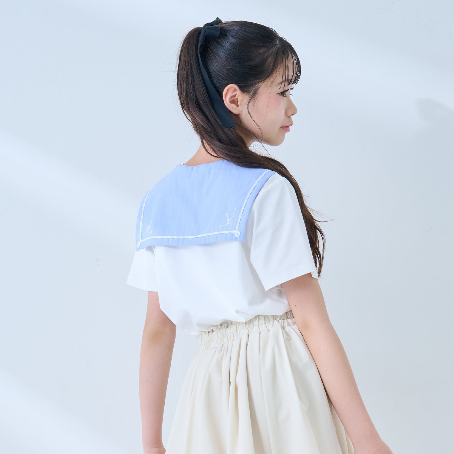 メゾピアノジュニア mezzo piano junior 【接触冷感】3WAYセーラーTシャツ （オフ ホワイト） オフ ホワイト