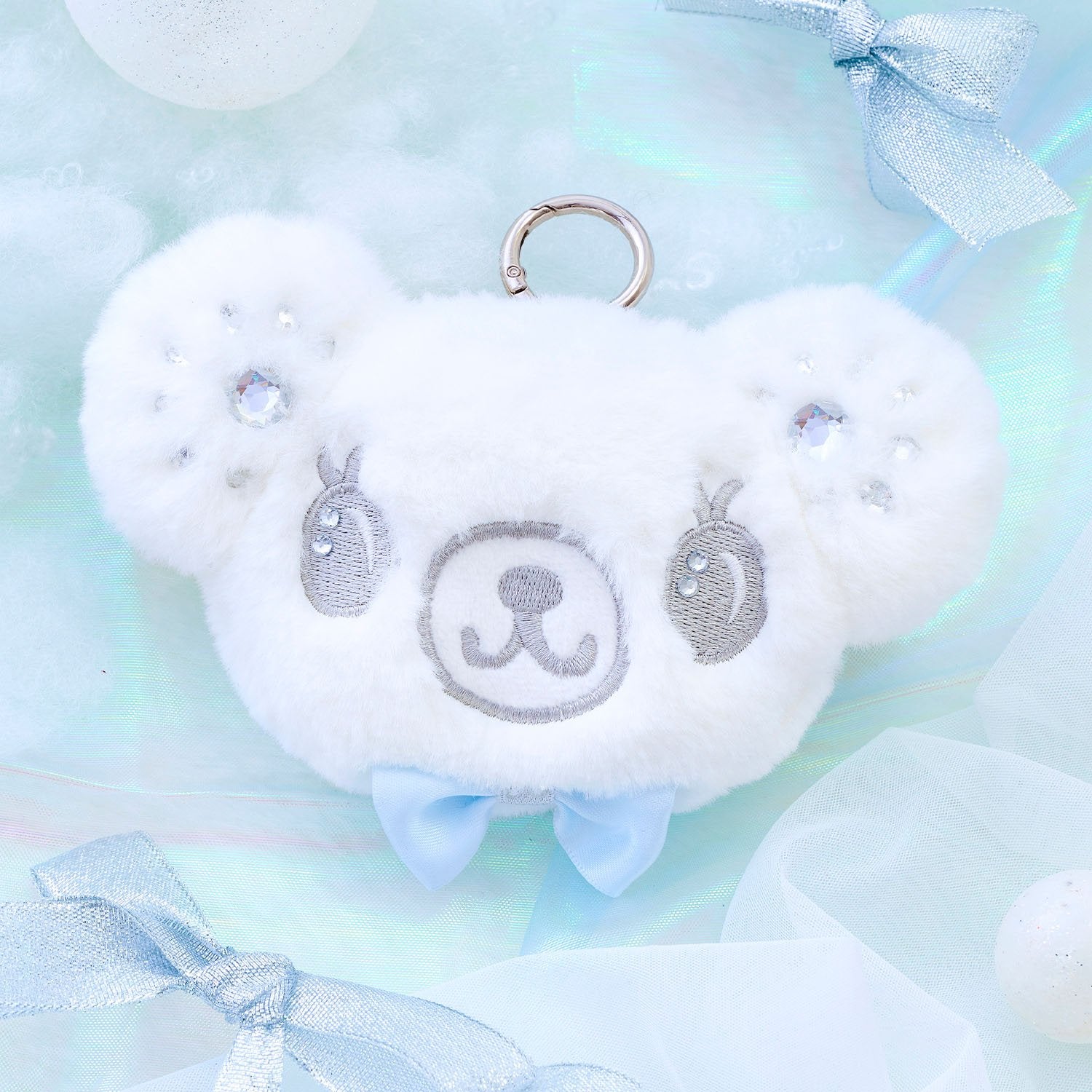 ポンポネットジュニア pom ponette junior ホワイトミントくん ふわきらポーチ （サックス） サックス
