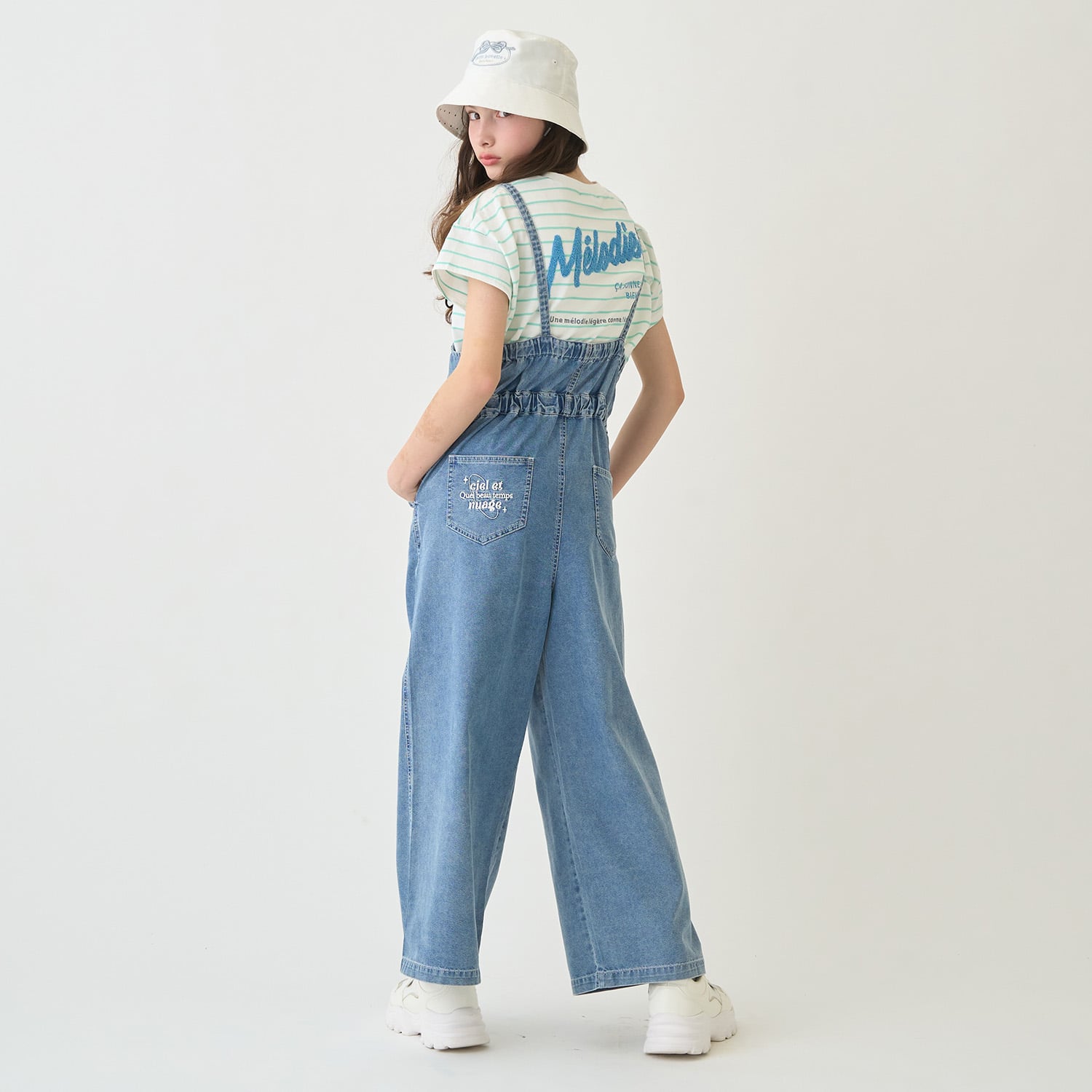 ポンポネットジュニア pom ponette junior 【撥水】【UVカット】バケットハット （白） 白
