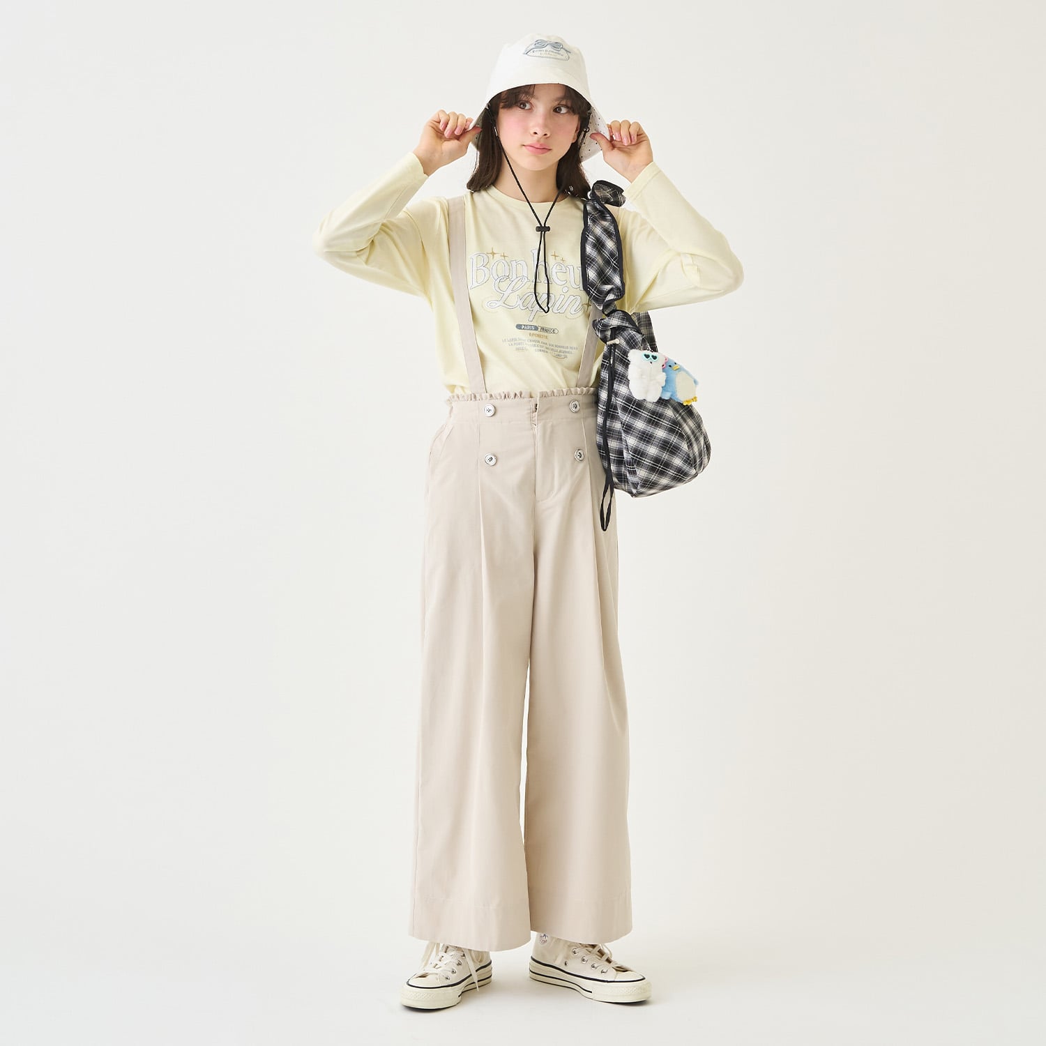 ポンポネットジュニア pom ponette junior 【撥水】【UVカット】バケットハット （白） 白