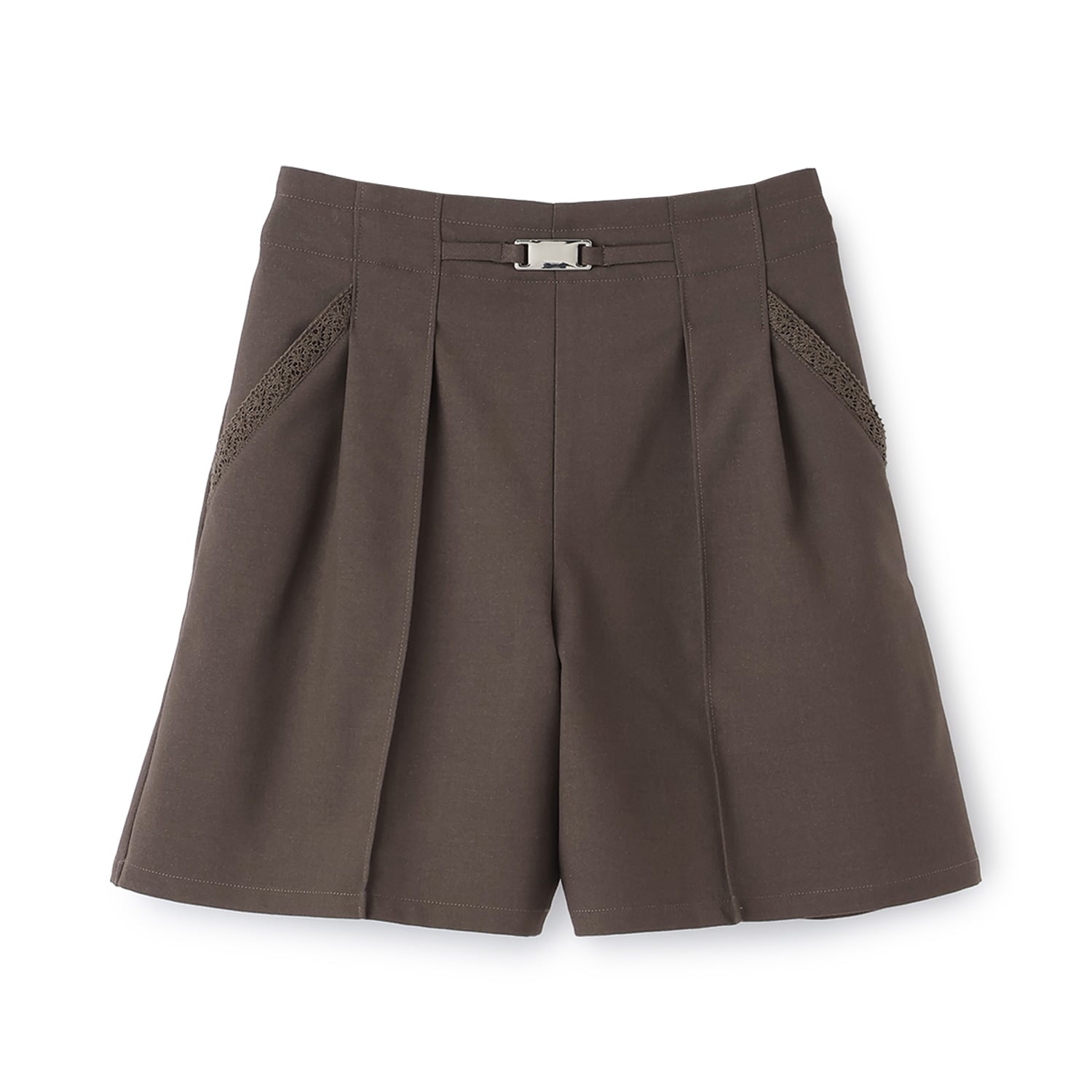 ポンポネットジュニア pom ponette junior 【130cmあり】レースポケットショートパンツ （茶） 茶