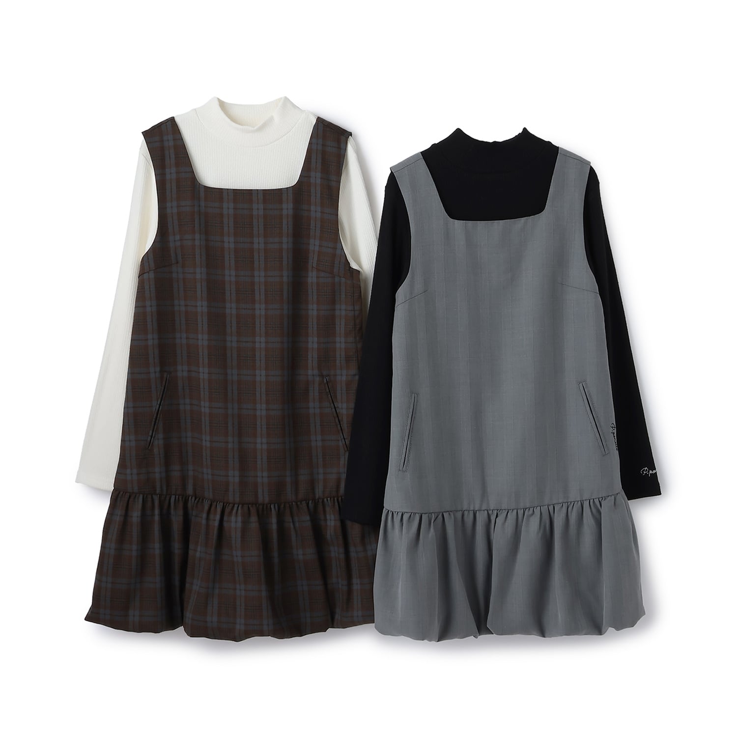ポンポネットジュニア pom ponette junior 【130cmあり】バルーンジャンスカインナーセット （グレー） グレー