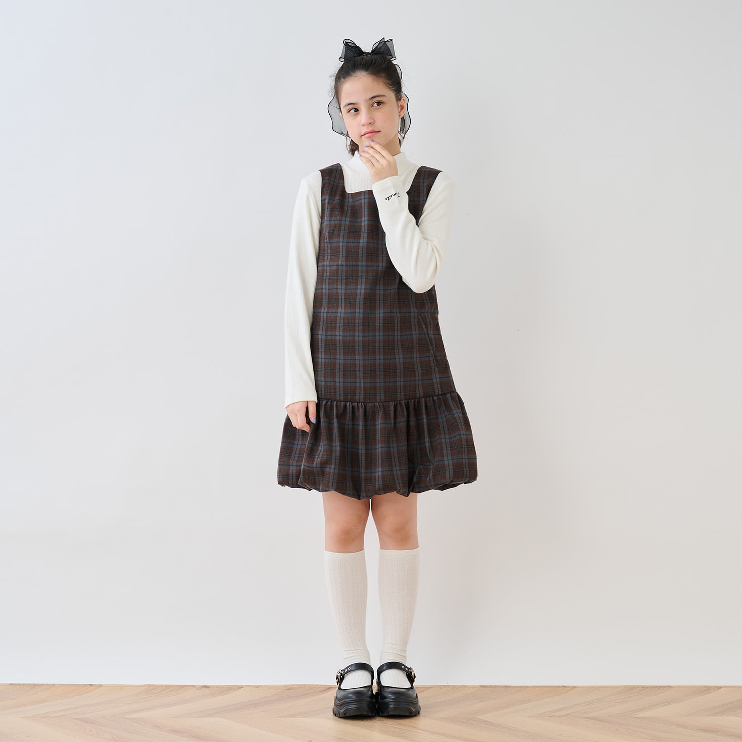 ポンポネットジュニア pom ponette junior 【130cmあり】バルーンジャンスカインナーセット （グレー） グレー