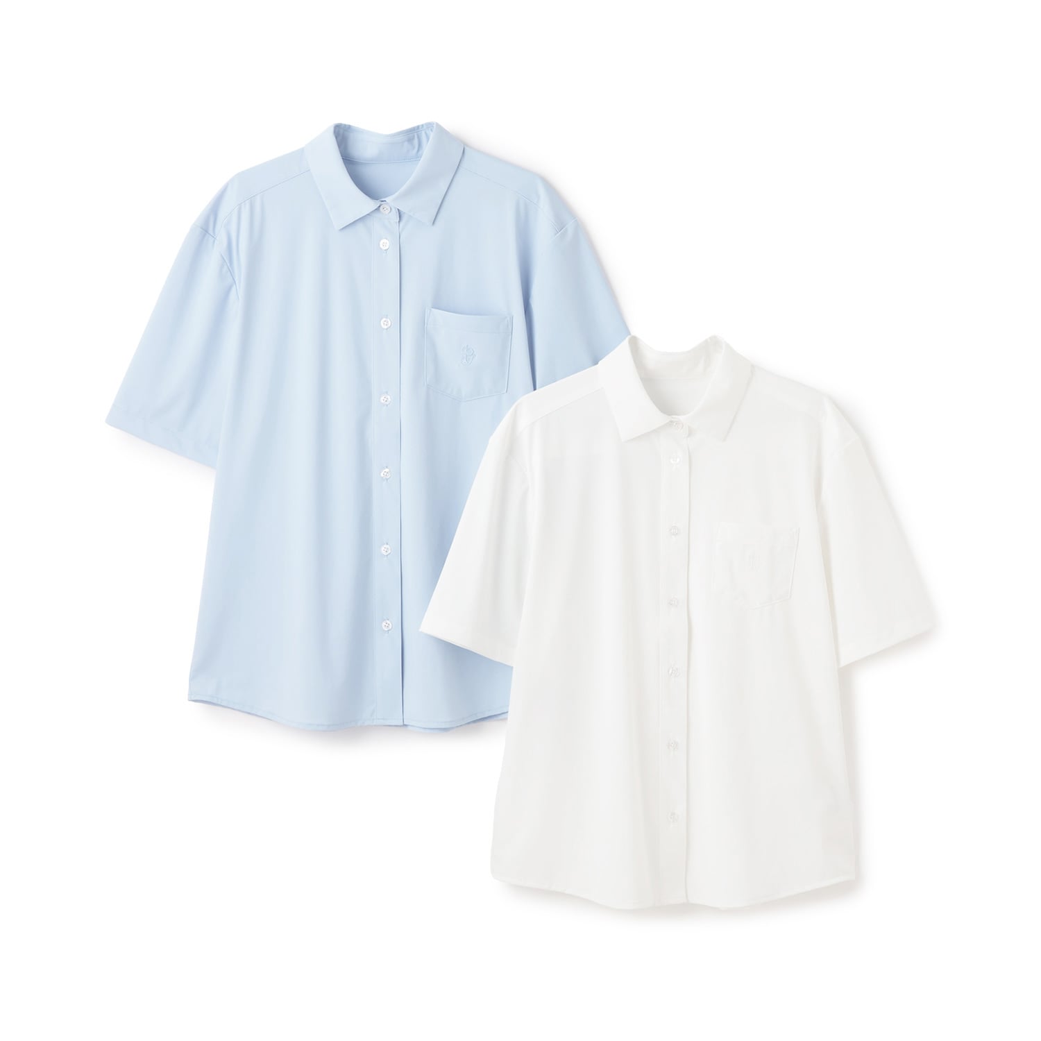 ポンポネットジュニア pom ponette junior 【UVカット】角衿半袖カットソーシャツ （白） 白