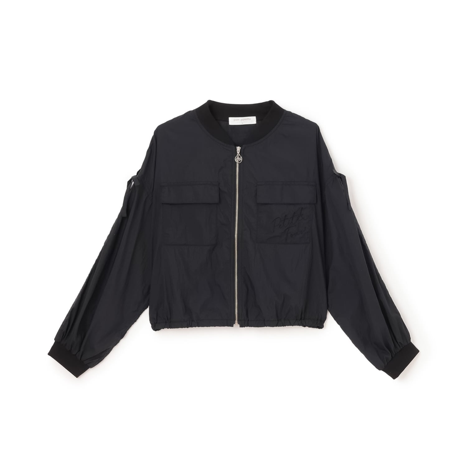 ポンポネットジュニア pom ponette junior 【UVカット】シアージップブルゾン （黒） 黒