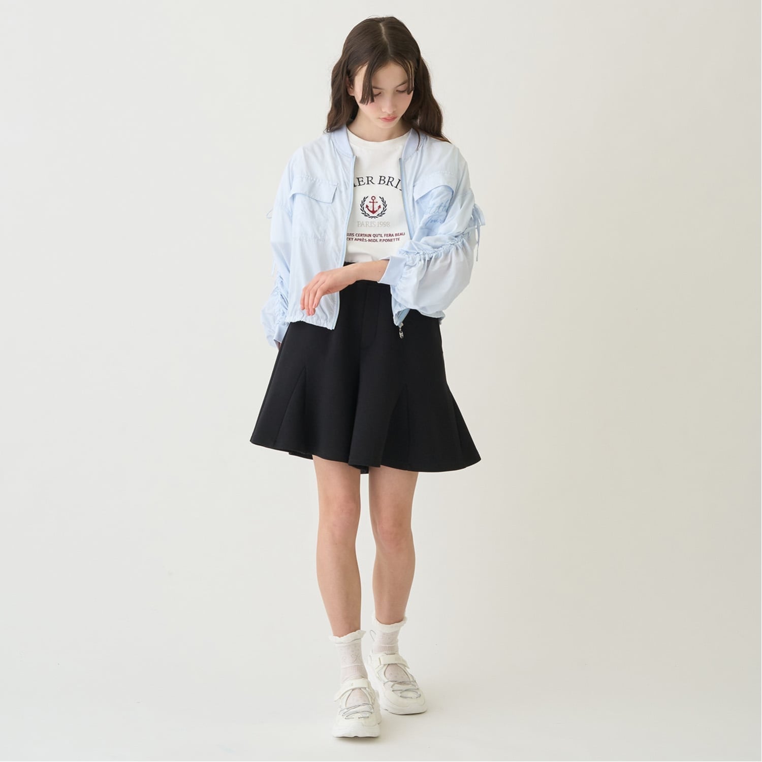 ポンポネットジュニア pom ponette junior 【UVカット】シアージップブルゾン （黒） 黒