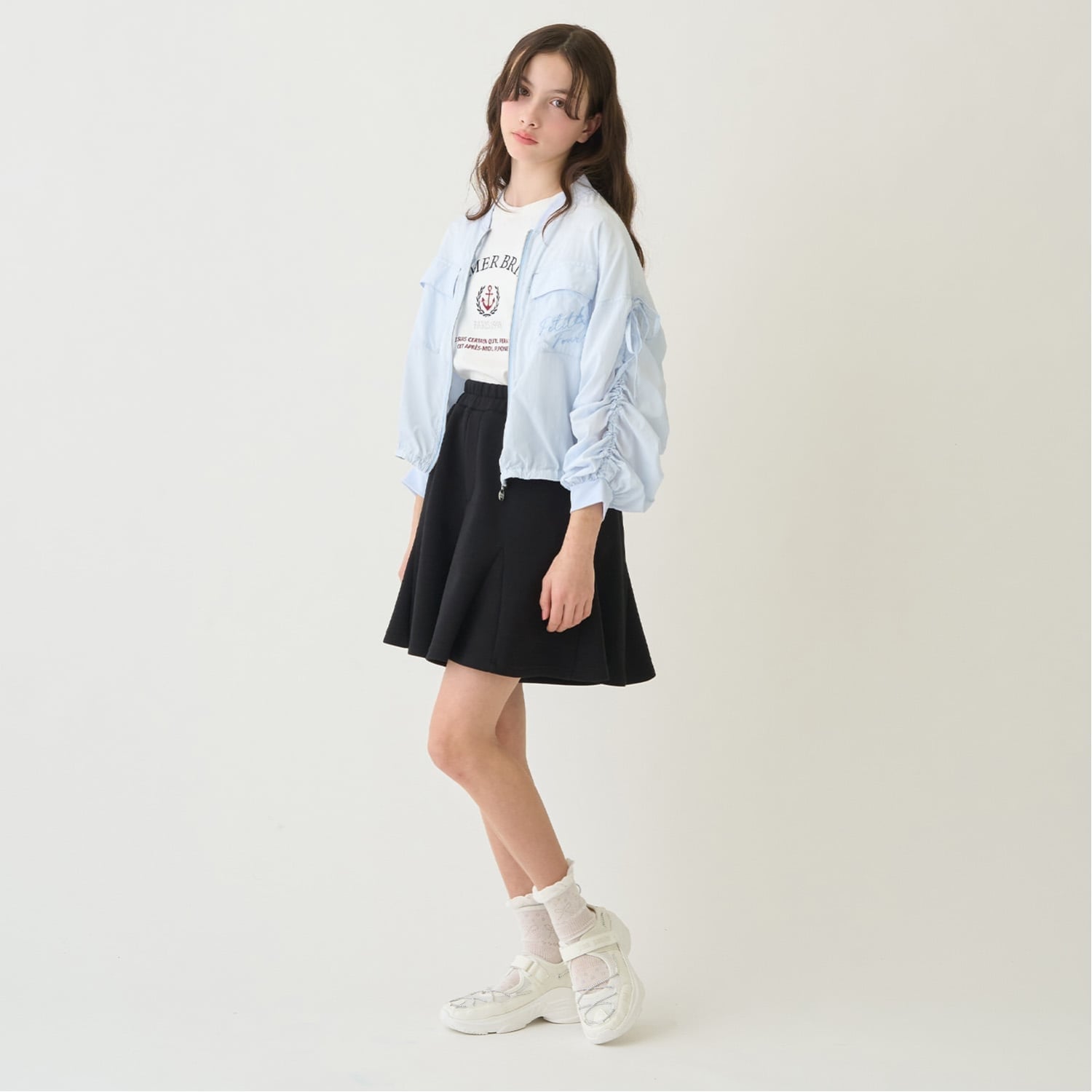 ポンポネットジュニア pom ponette junior 【UVカット】シアージップブルゾン （黒） 黒