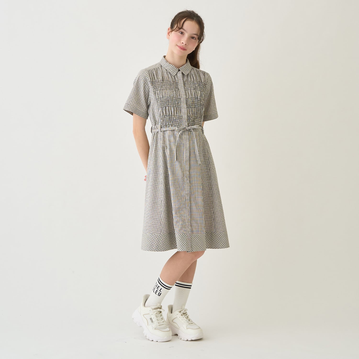 ポンポネットジュニア pom ponette junior ライン入りリブクルーソックス （黒） 黒