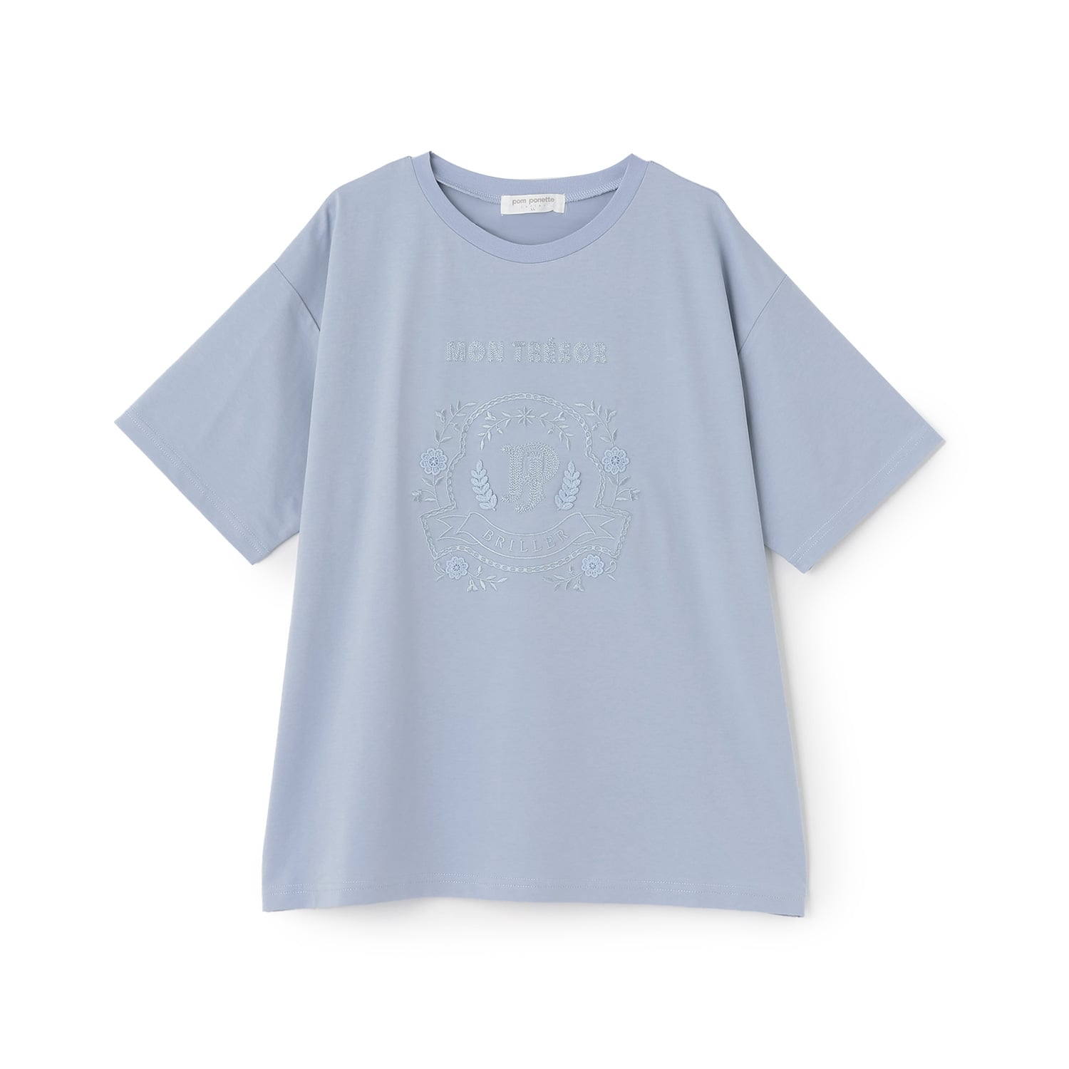 ポンポネットジュニア pom ponette junior 【接触冷感】レースモチーフ刺しゅうTシャツ （オフ ホワイト） オフ ホワイト