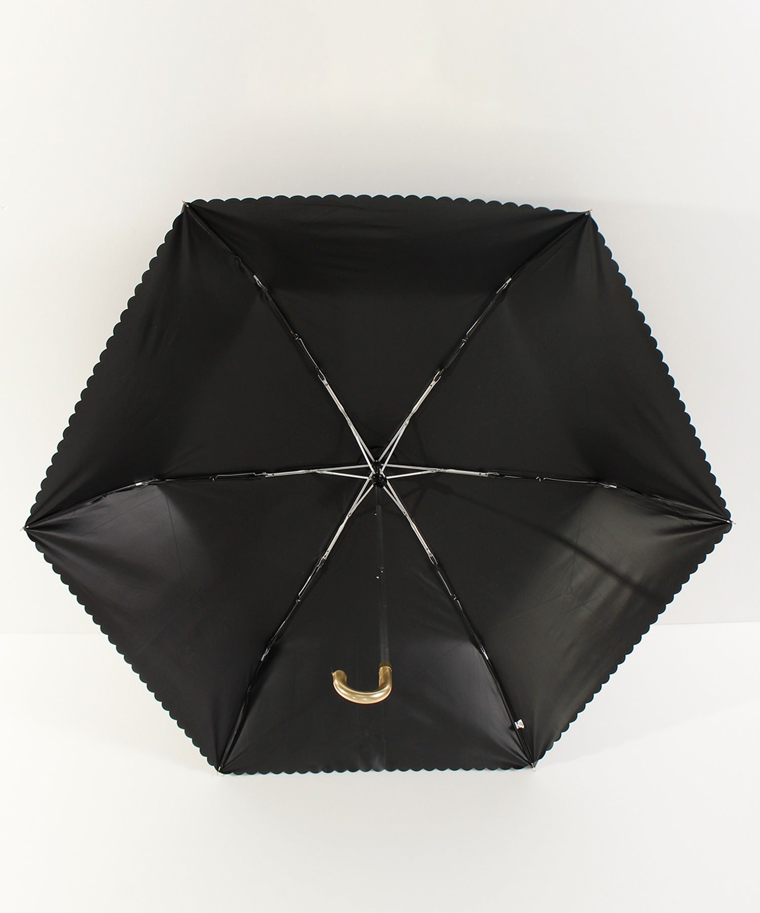 オールウェイグッドタイムニューベーシックストア ALWAYS GOOD TIME NEW BASIC STORE 【一級遮光・晴雨兼用】UV折たたみ傘/日傘 リリカ （チャコールグレー） チャコールグレー