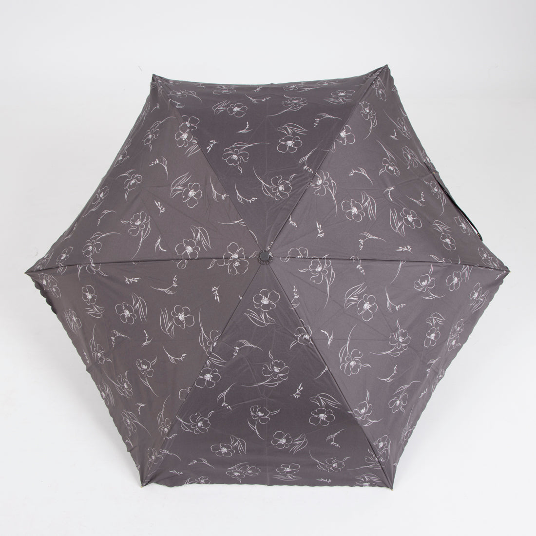 オールウェイグッドタイムニューベーシックストア ALWAYS GOOD TIME NEW BASIC STORE 【一級遮光・晴雨兼用】UV折たたみ傘/日傘 リリカ （チャコールグレー） チャコールグレー