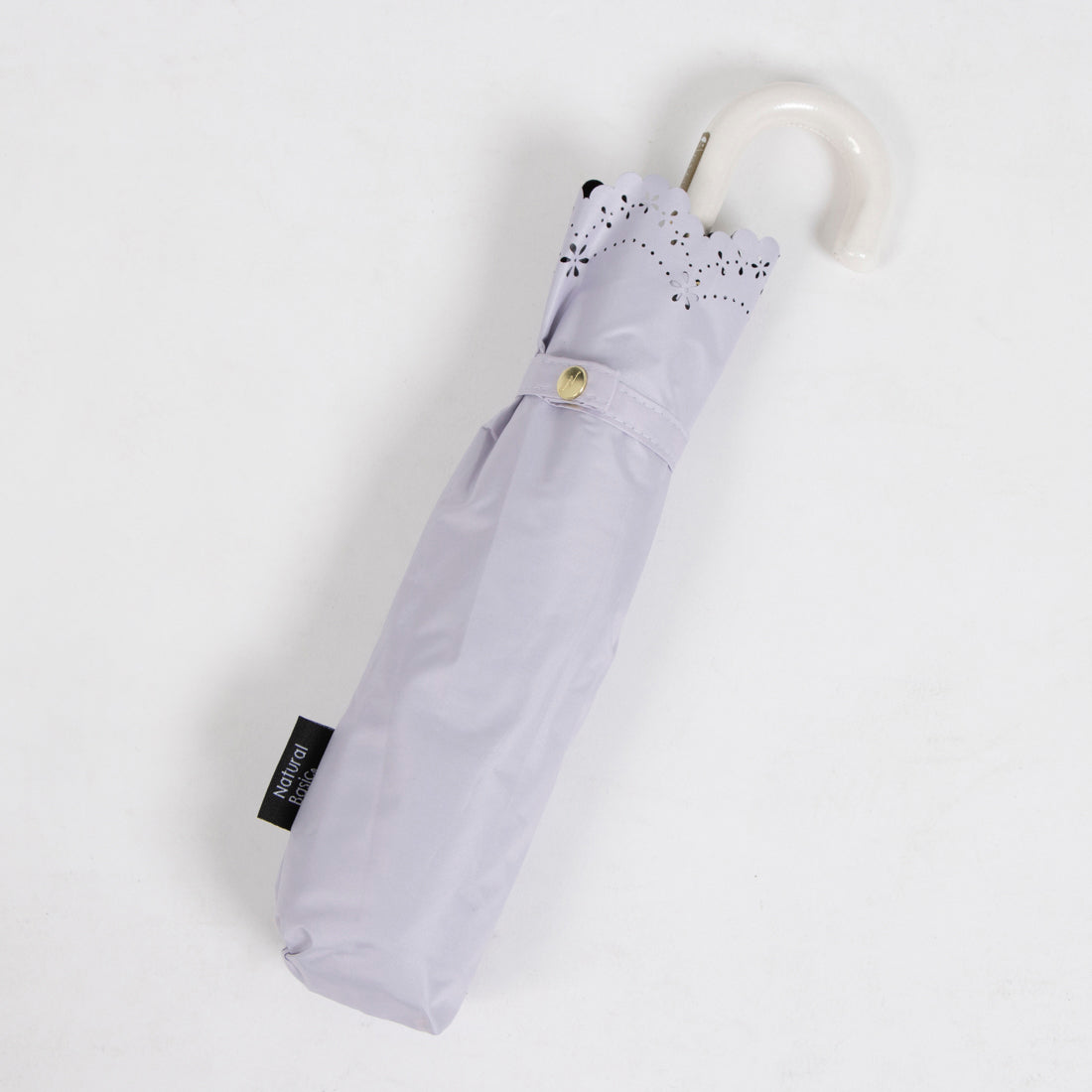 オールウェイグッドタイムニューベーシックストア ALWAYS GOOD TIME NEW BASIC STORE 【一級遮光・晴雨兼用】UV折りたたみ傘/日傘 フラワーヒートカット （ラベンダー） ラベンダー