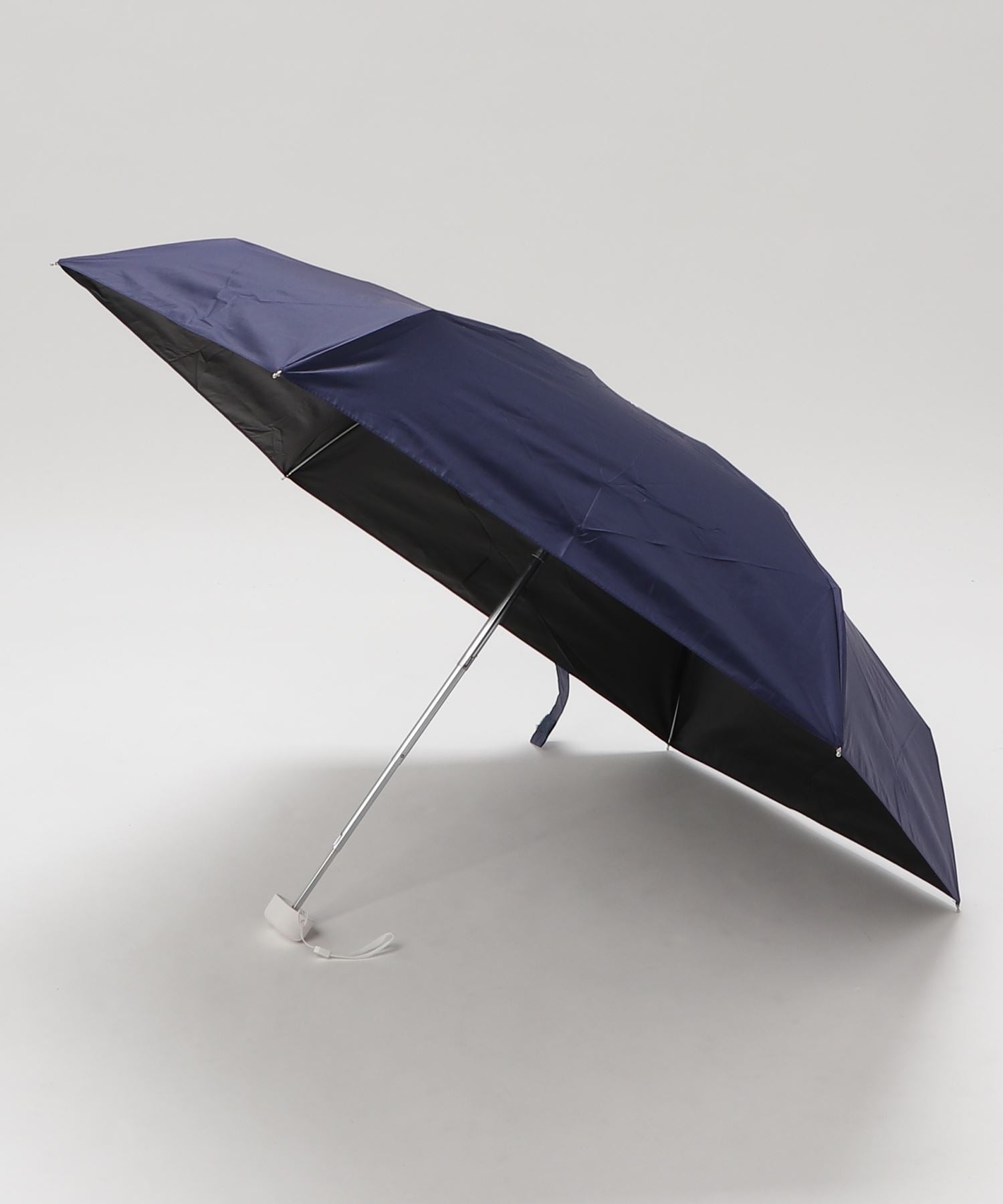 オールウェイグッドタイムニューベーシックストア ALWAYS GOOD TIME NEW BASIC STORE 【晴雨兼用】UV軽量コンパクト折たたみ傘/日傘/アンブレラ （ネイビー） ネイビー