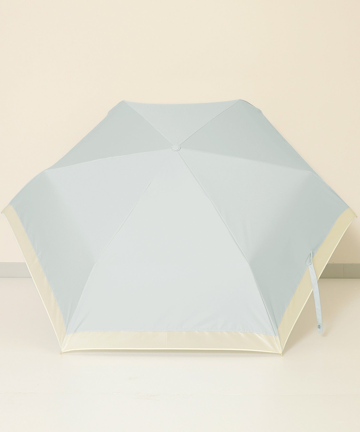 オールウェイグッドタイムニューベーシックストア ALWAYS GOOD TIME NEW BASIC STORE 【一級遮光・晴雨兼用】UV折たたみ傘/日傘 オーガンジーバイカラー （サックス） サックス