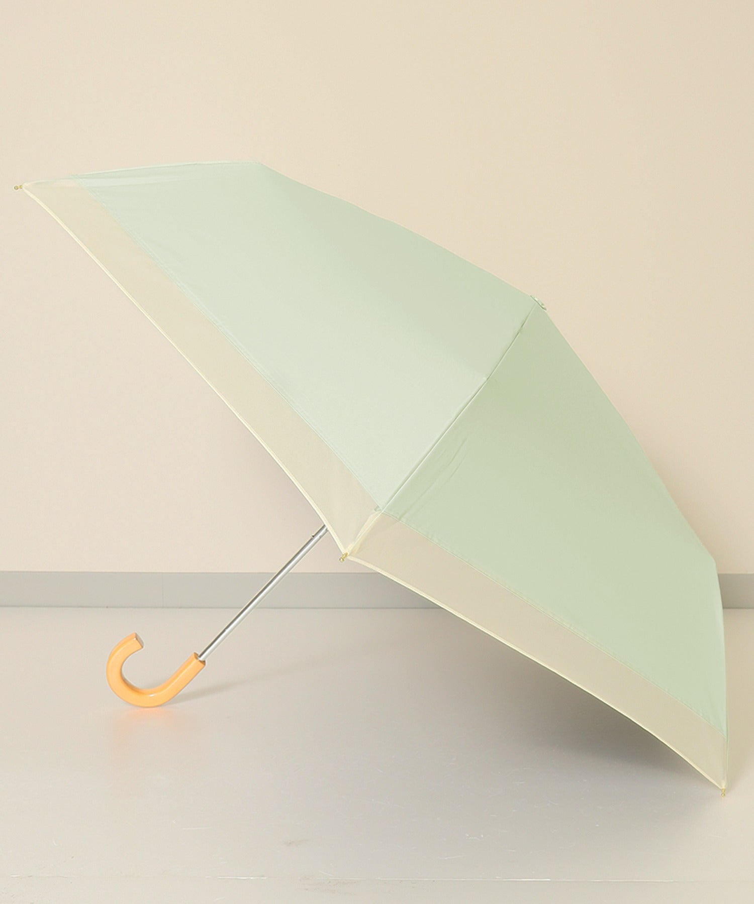 オールウェイグッドタイムニューベーシックストア ALWAYS GOOD TIME NEW BASIC STORE 【一級遮光・晴雨兼用】UV折たたみ傘/日傘 オーガンジーバイカラー （ミントグリーン） ミントグリーン